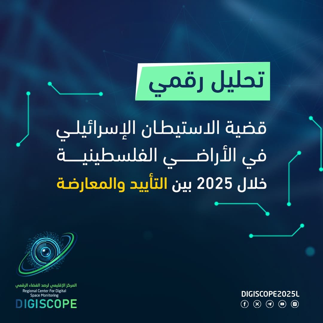 تقرير رقمي: الاستيطان الإسرائيلي في الأراضي الفلسطينية بين التأييد والمعارضة